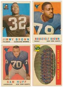 1958-59 Topps Football Collection (34) Including Jim Brown and Complete Run of Team Cards